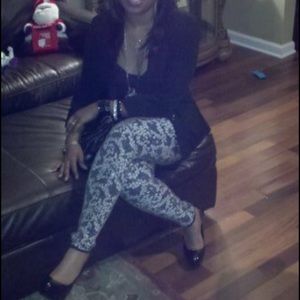 Sequin snake print leggings